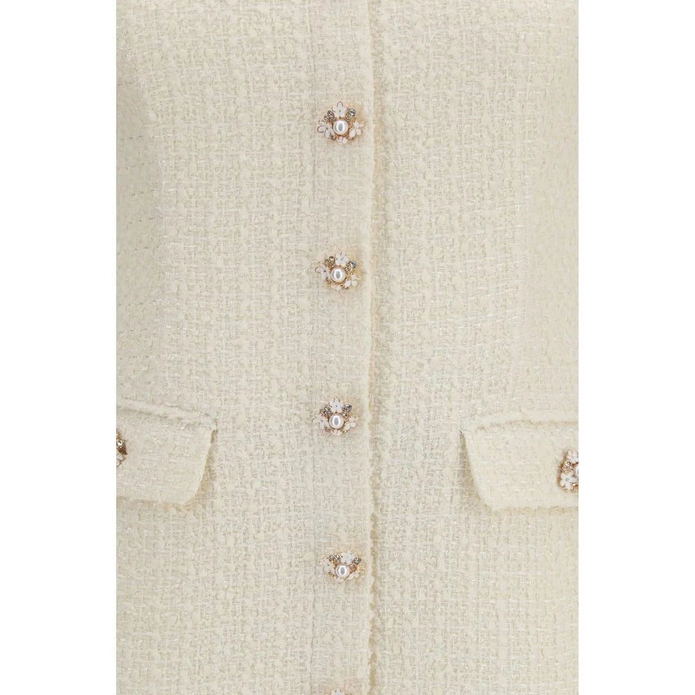 Self-Portrait Beige Polyester Casual Dress