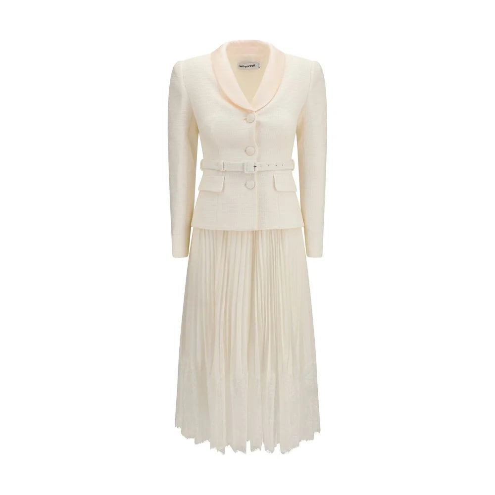 Self-Portrait Beige Polyester Cocktail Dress