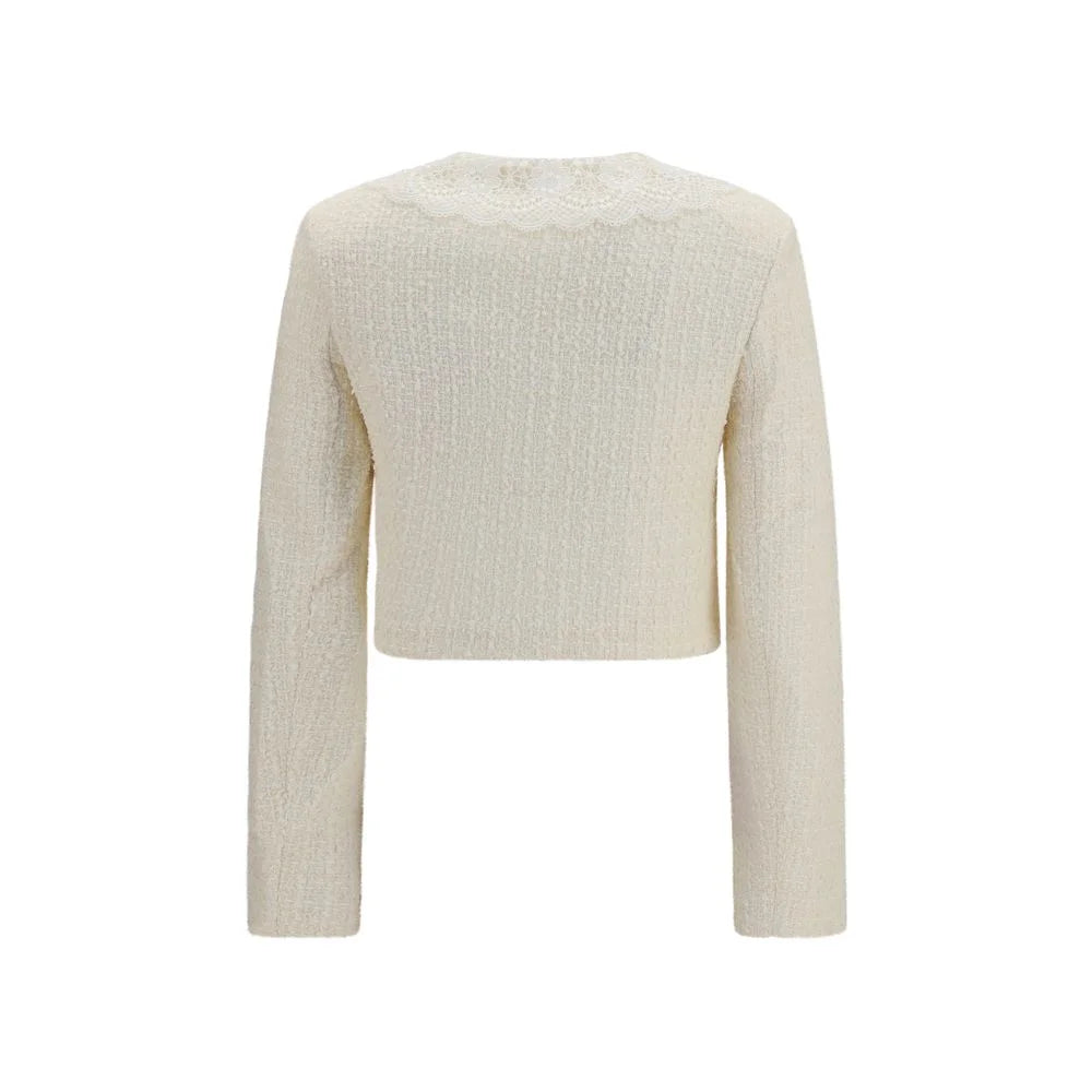 Self-Portrait Beige Polyester Full-Length Jacket