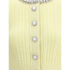 Self-Portrait Bicolor Polyamide Cardigan - M