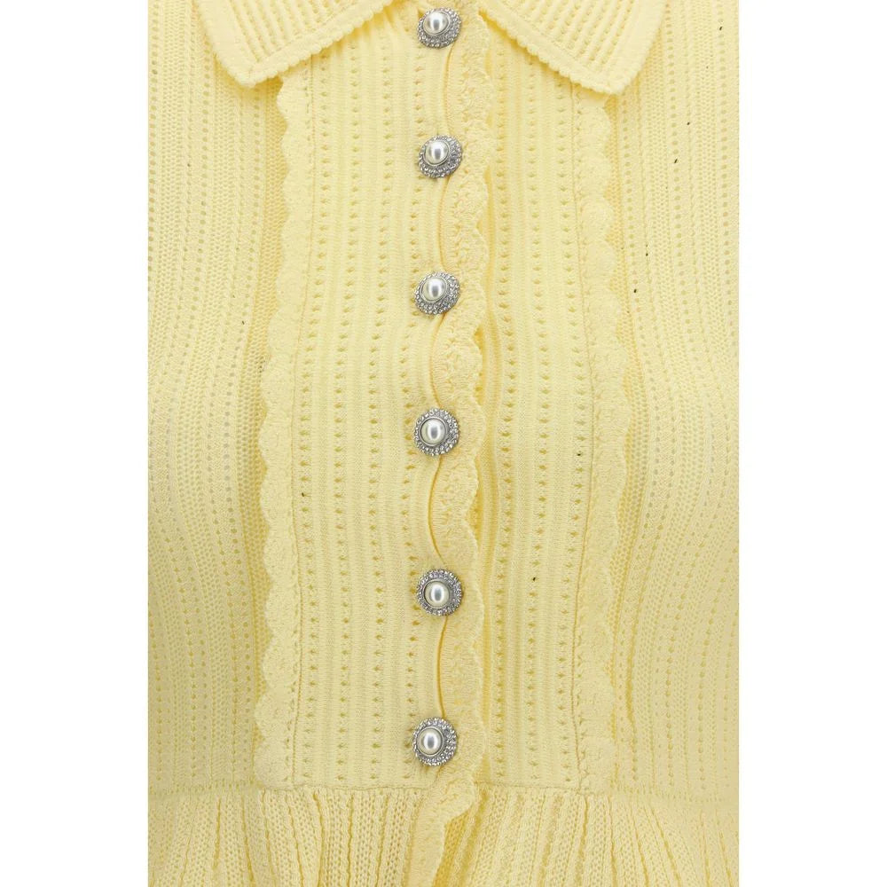 Self-Portrait Bicolor Viscose Cardigan - M
