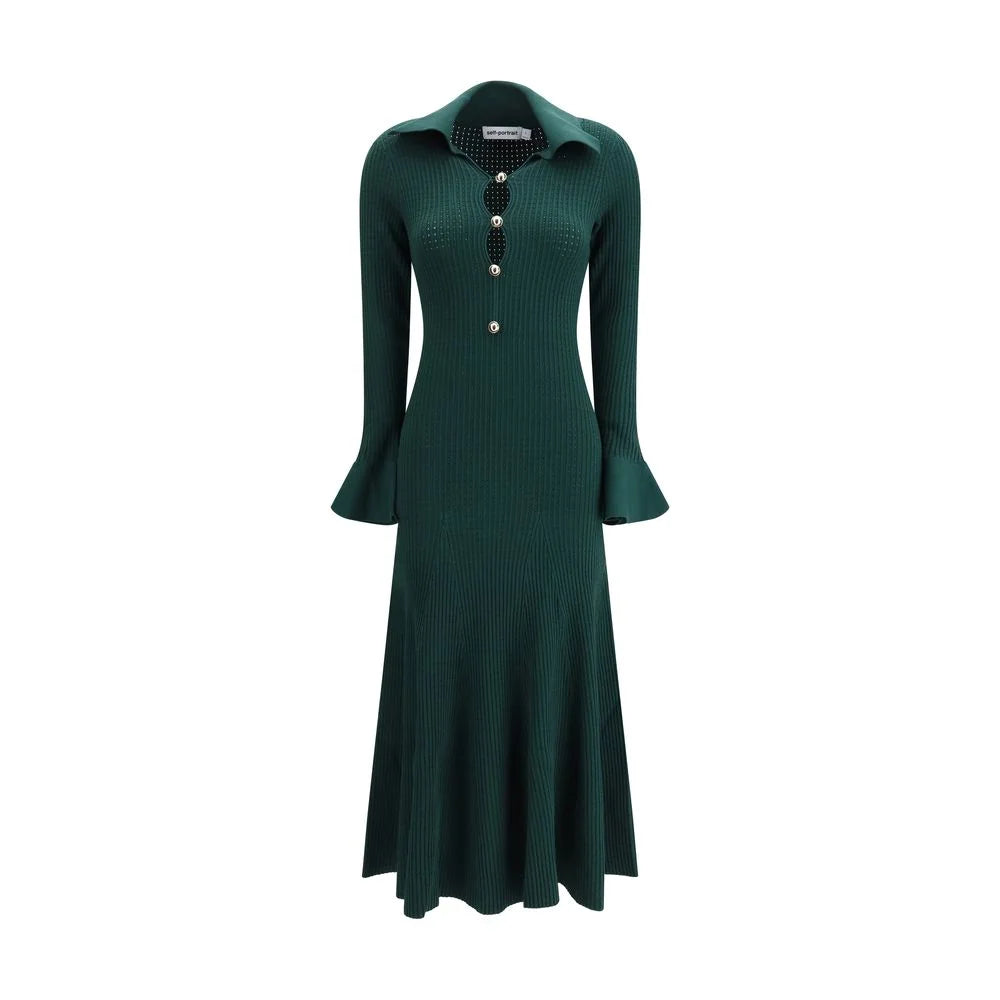 Self-Portrait Bicolor Viscose Casual Dress - M