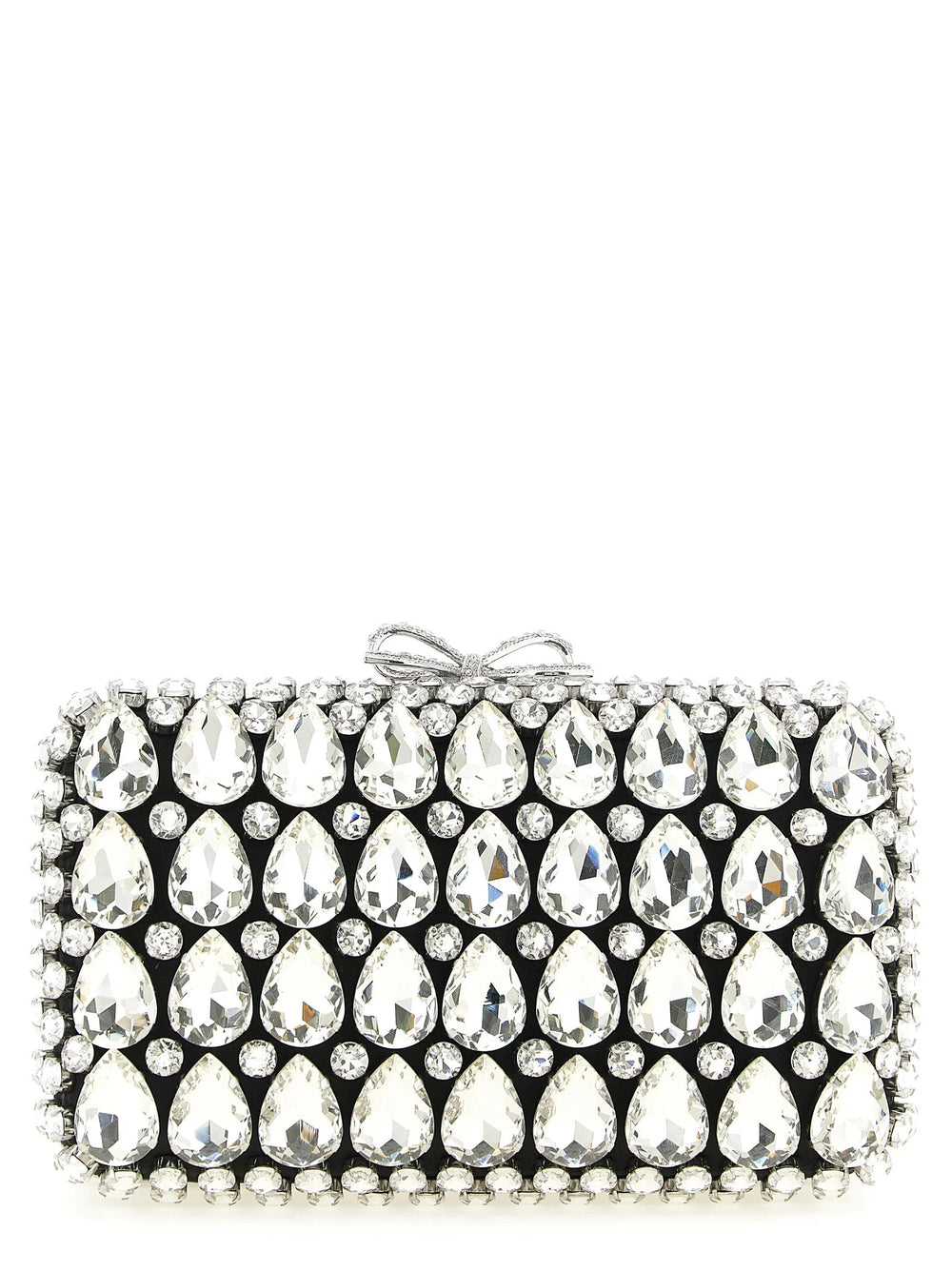 Self-Portrait Black Polyester Clutch Bag
