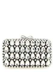 Self-Portrait Black Polyester Clutch Bag
