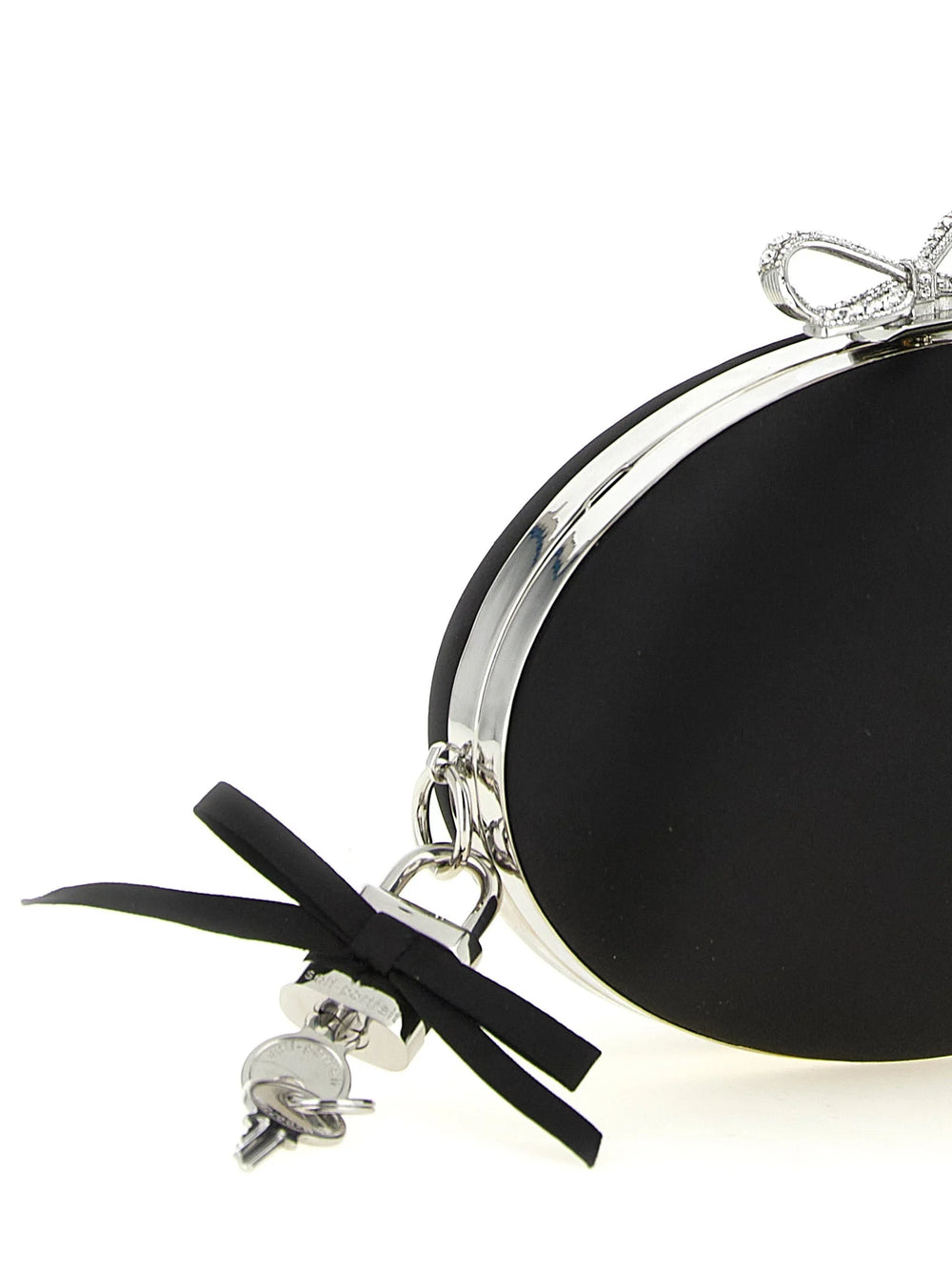 Self-Portrait Black Polyester Clutch Bag