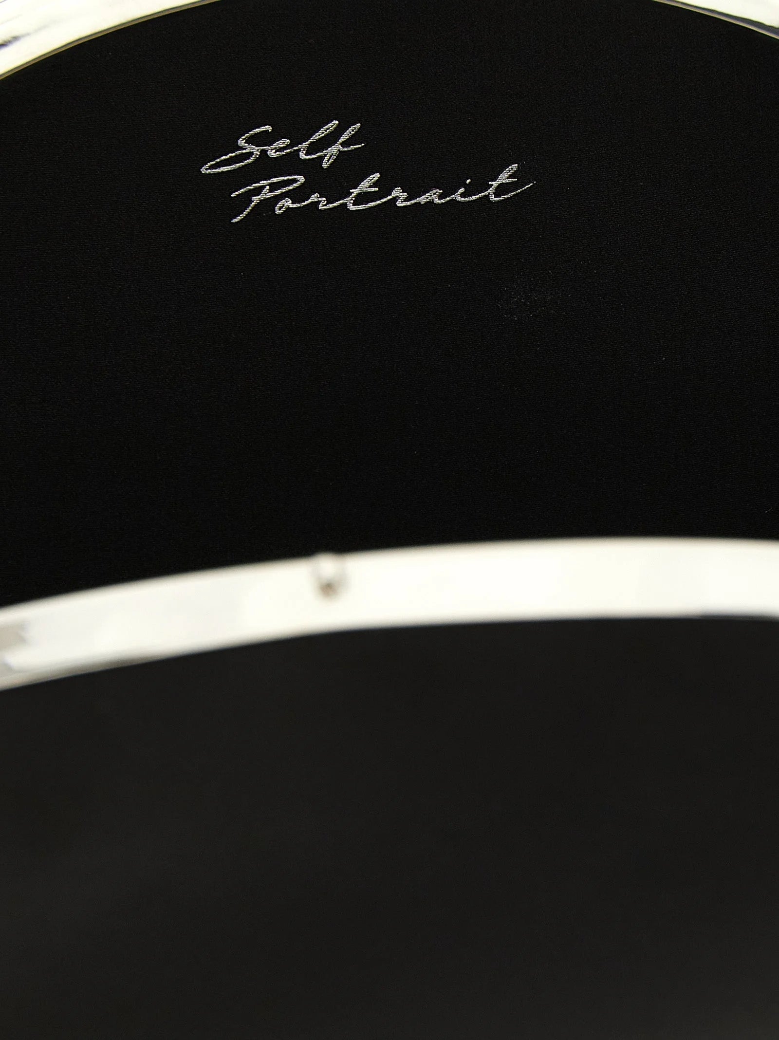 Self-Portrait Black Polyester Clutch Bag