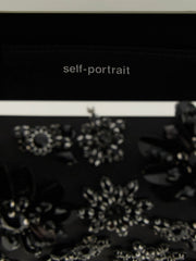 Self-Portrait Black Polyester Clutch Bag