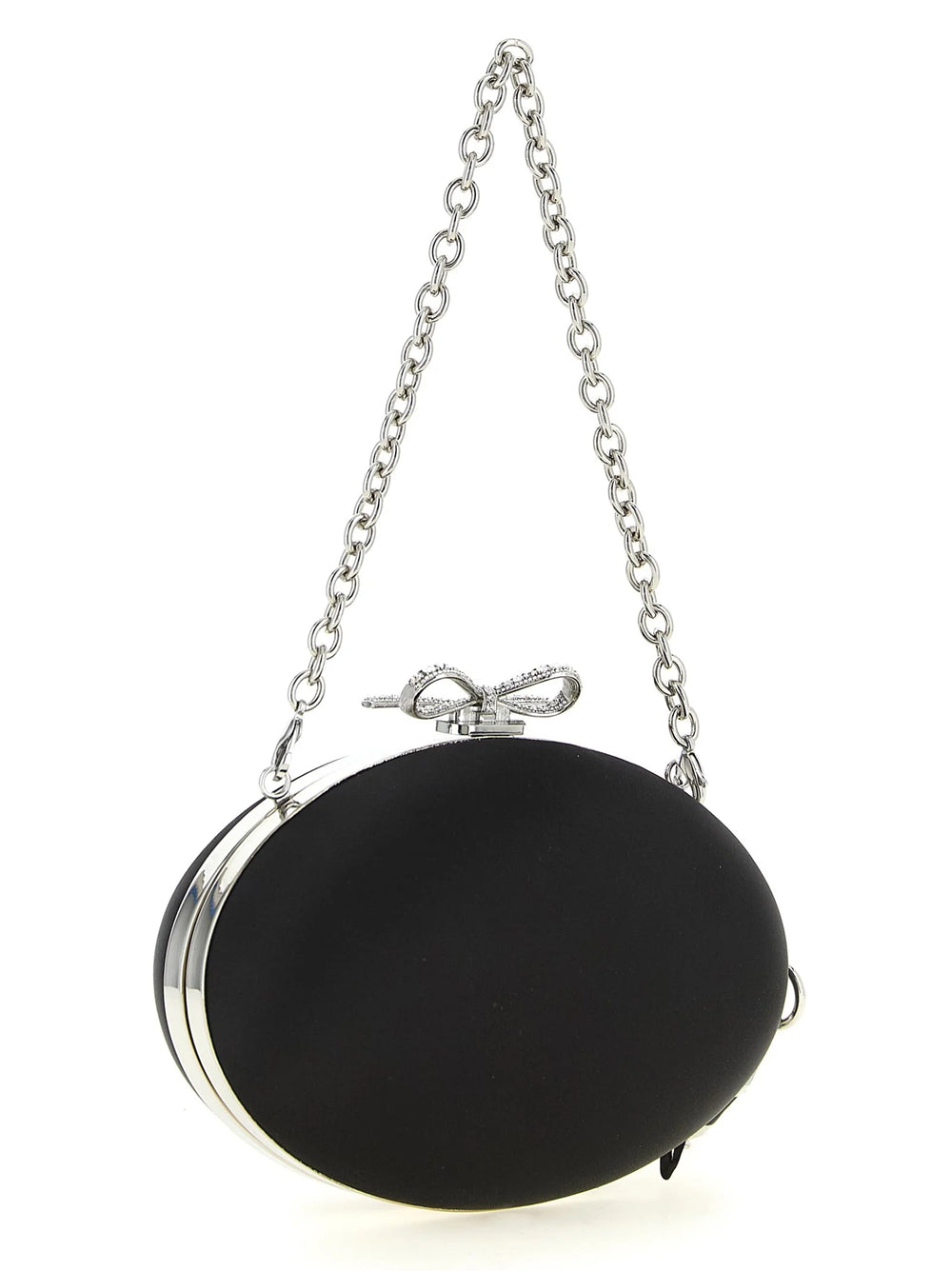 Self-Portrait Black Polyester Clutch Bag