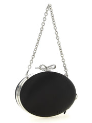 Self-Portrait Black Polyester Clutch Bag