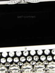 Self-Portrait Black Polyester Clutch Bag