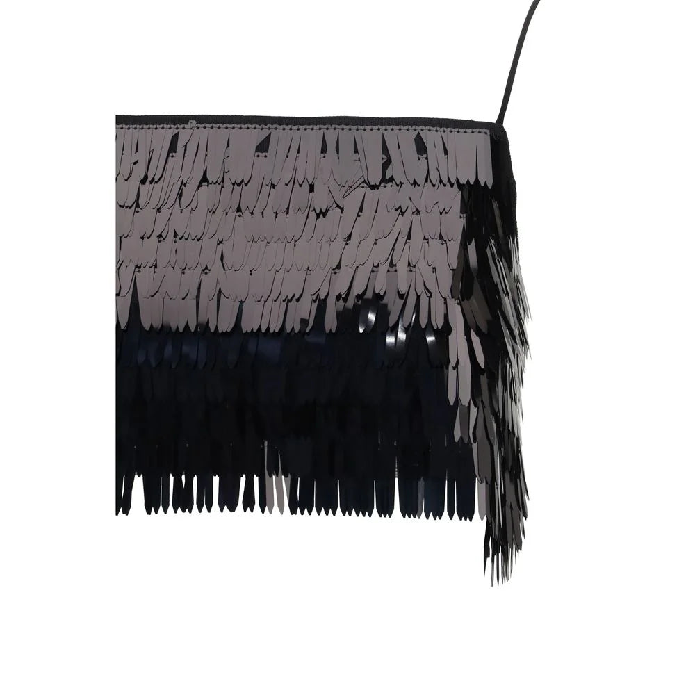 Self-Portrait Black Polyester Top