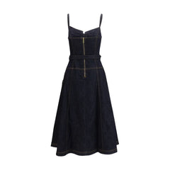 Self-Portrait Blue Cotton Casual Dress