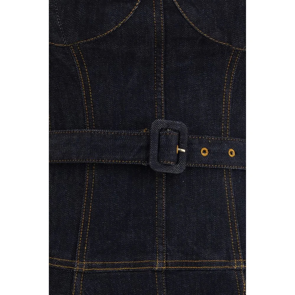 Self-Portrait Blue Cotton Casual Dress