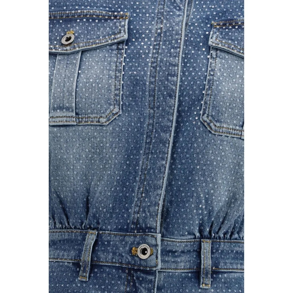 Self-Portrait Blue Cotton Jumpsuit - 8