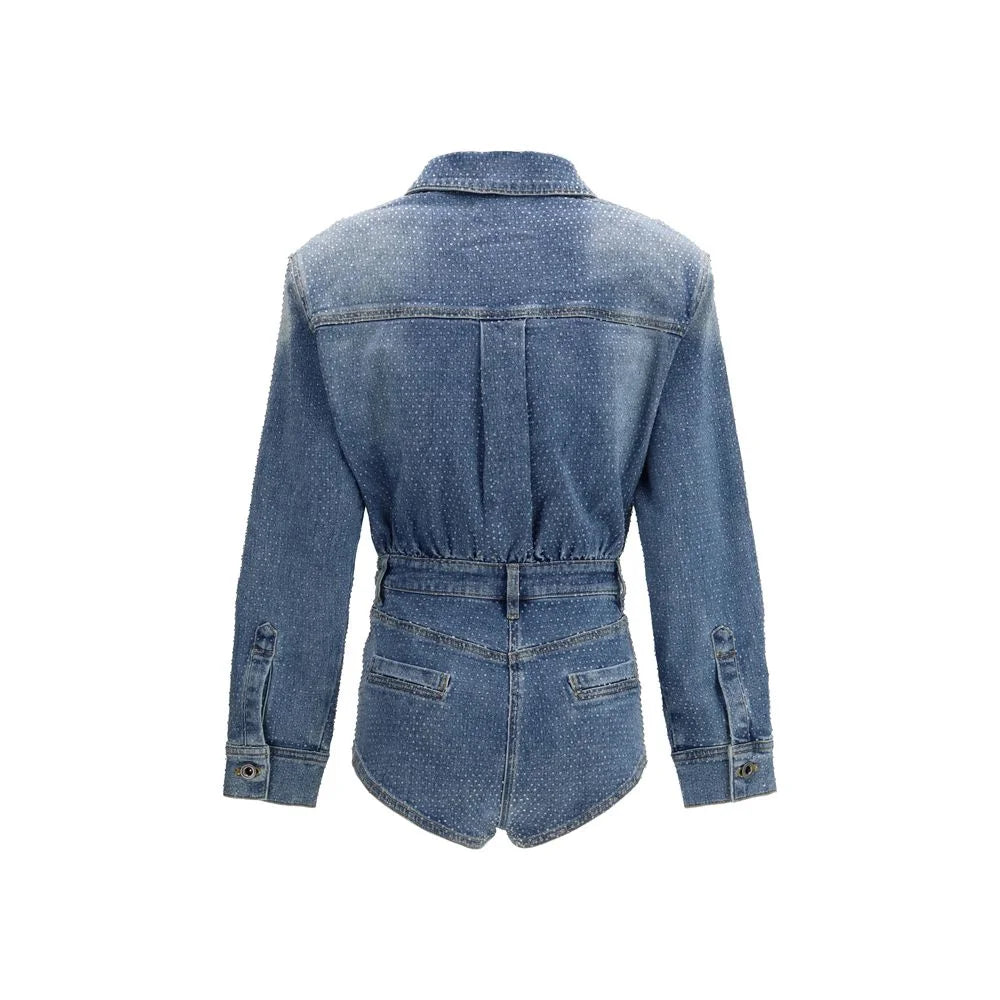 Self-Portrait Blue Cotton Jumpsuit - 8