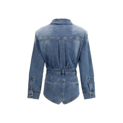 Self-Portrait Blue Cotton Jumpsuit - 8