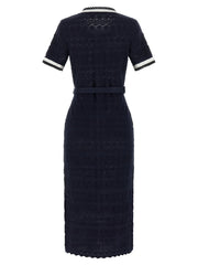 Self-Portrait Blue Cotton Midi Dress - XS