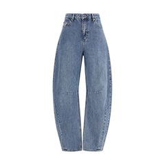 Self-Portrait Blue Cotton Relaxed Fit Jeans - 28