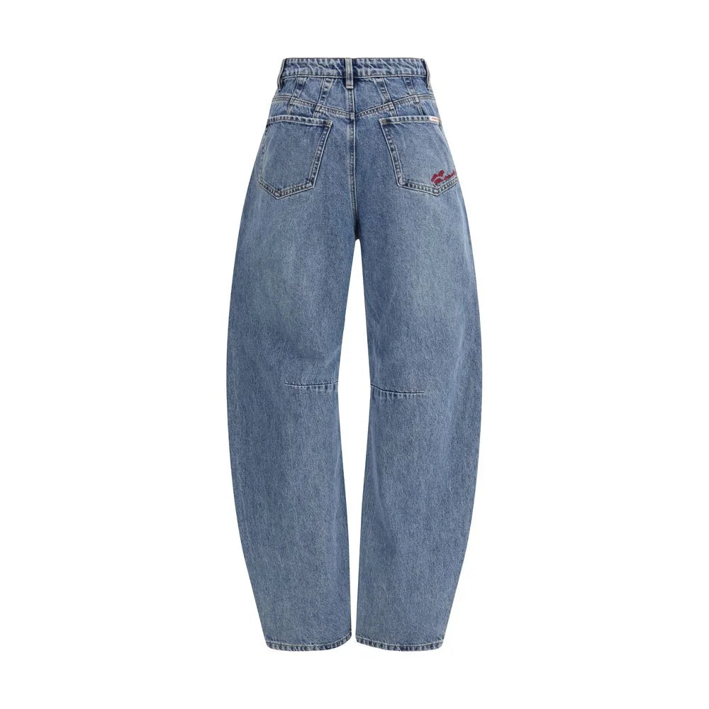 Self-Portrait Blue Cotton Relaxed Fit Jeans - 28