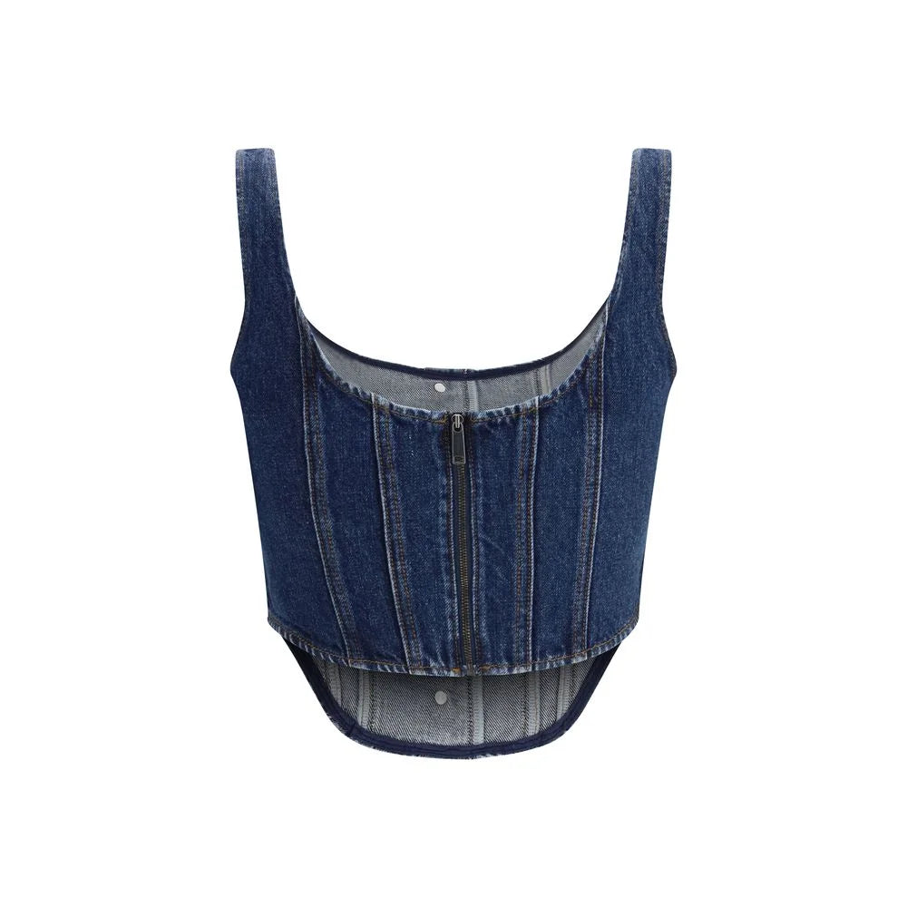 Self-Portrait Blue Cotton Top - 10