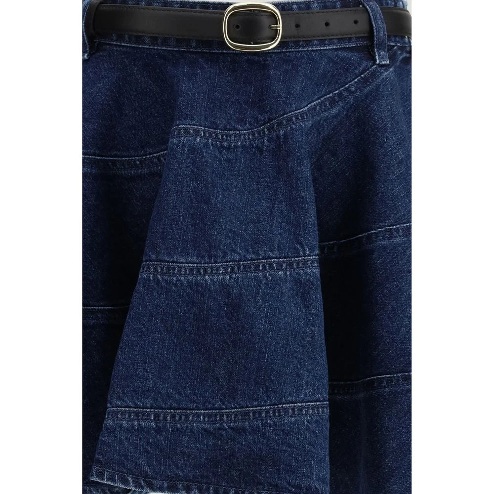 Self-Portrait Blue Denim Skirt - 10