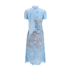 Self-Portrait Blue Polyester Casual Dress