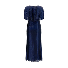 Self-Portrait Blue Polyester Cocktail Dress