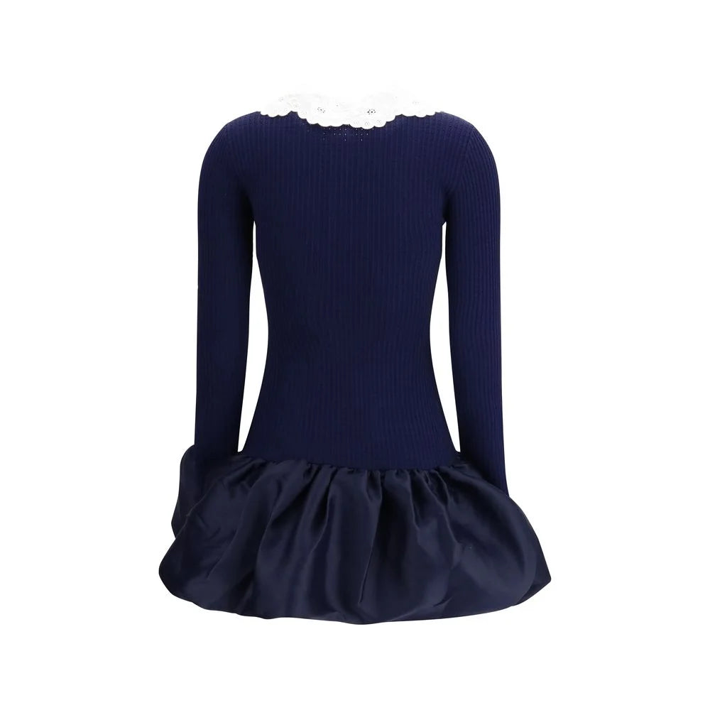 Self-Portrait Blue Viscose Cocktail Dress