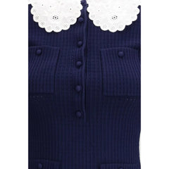 Self-Portrait Blue Viscose Cocktail Dress