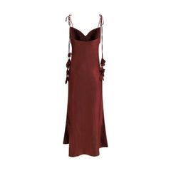 Self-Portrait Bordeaux Polyester Casual Dress