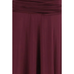 Self-Portrait Bordeaux Viscose Casual Dress