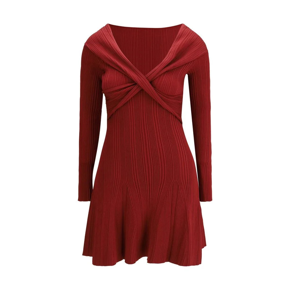 Self-Portrait Bordeaux Viscose Casual Dress - M