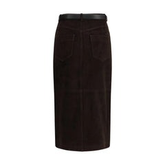 Self-Portrait Brown Lamb Ovis Aries Aries Midi Skirt - 8