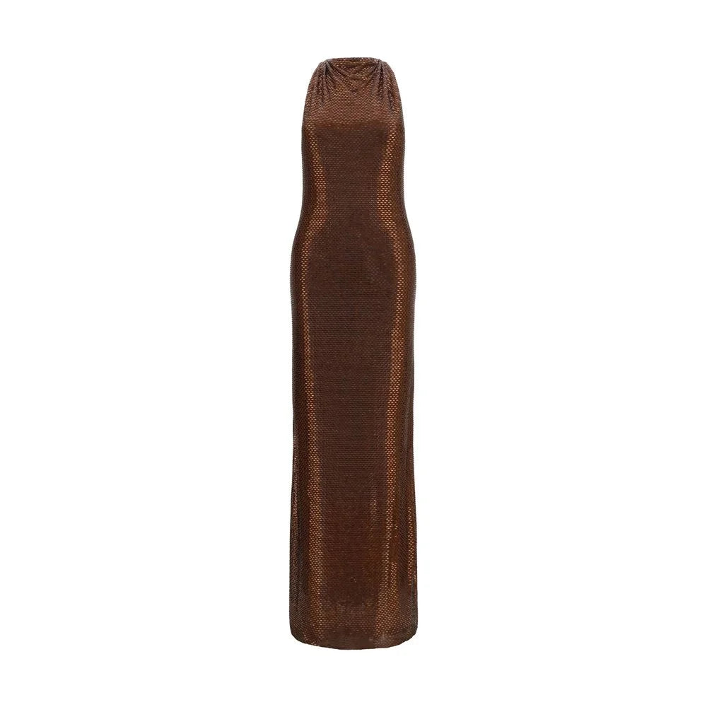 Self-Portrait Brown Polyester Cocktail Dress