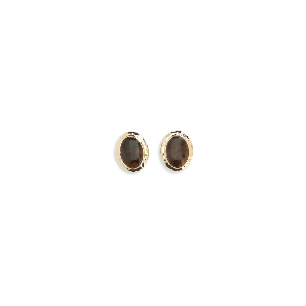 Self-Portrait Gold Brass Earrings - One Size