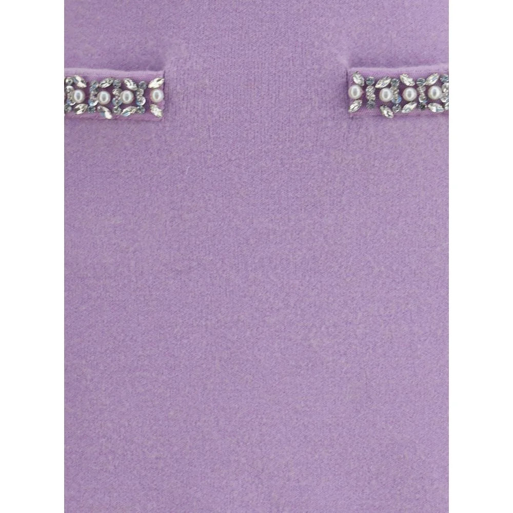 Self-Portrait Knit Miniskirt - Skirts