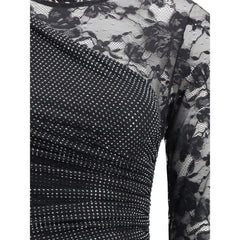 Self-Portrait Lace and rhinestone long Dress - 8 - Dresses