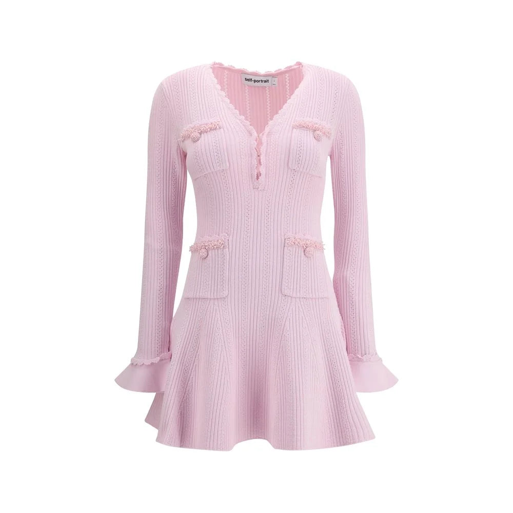 Self-Portrait Multicolor Viscose Casual Dress - S