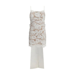 Self-Portrait Short satin Dress with lace bow