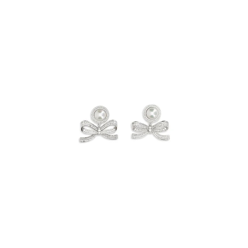 Self-Portrait Silver Brass Earrings - One Size
