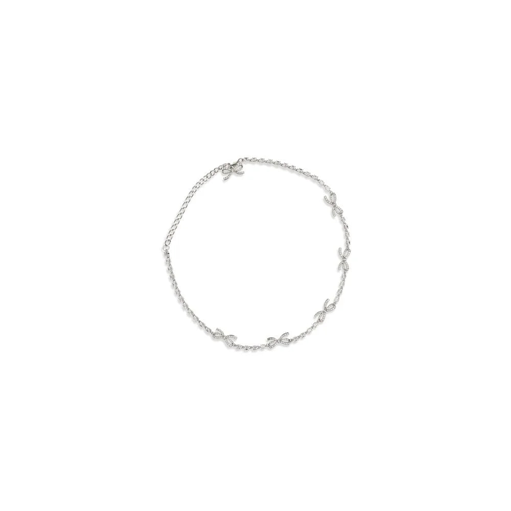 Self-Portrait Silver Brass Necklace - One Size