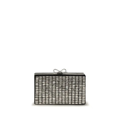 Self-Portrait Silver Glass Clutch Bag