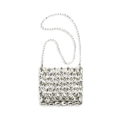 Self-Portrait Silver Polyester Shoulder Bag