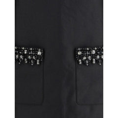 Self-Portrait Taffeta embellished trim short Dress