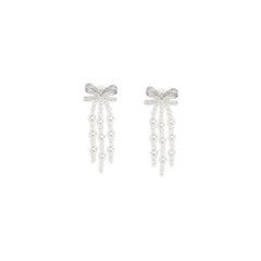 Self-Portrait White Brass Earrings - One Size