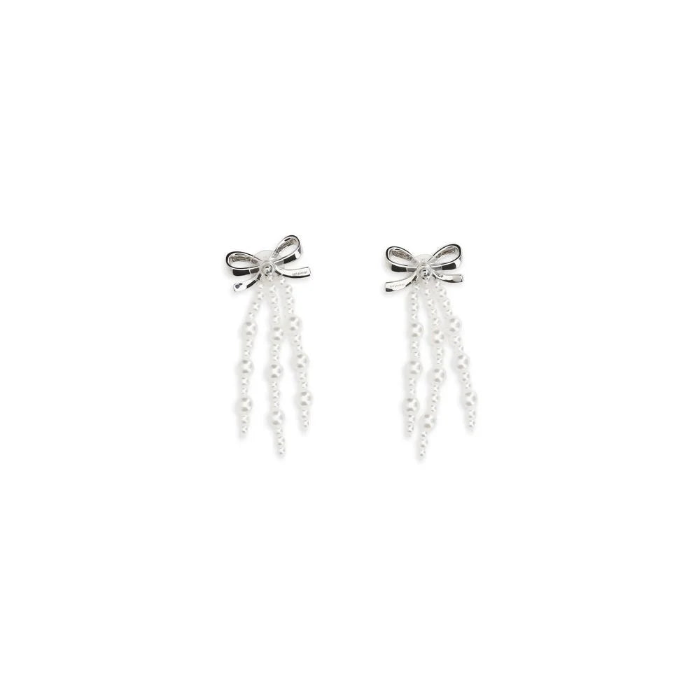Self-Portrait White Brass Earrings - One Size