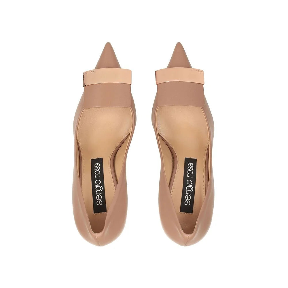 Sergio Rossi Beige Calfskin High Heel Pumps - EU39/US9