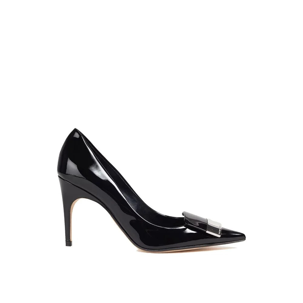 Sergio Rossi Black Calfskin High Heel Pumps