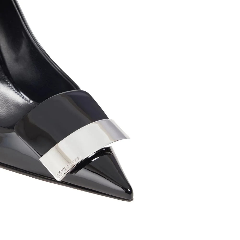Sergio Rossi Black Calfskin High Heel Pumps