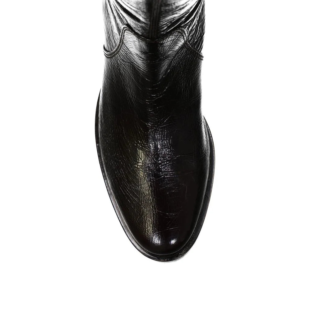 Sergio Rossi Black Calfskin Over The Knee - EU35/US5